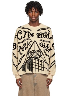 Acne Studios Beige Jacquard Sweater