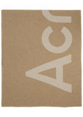 Acne Studios Beige Logo Scarf