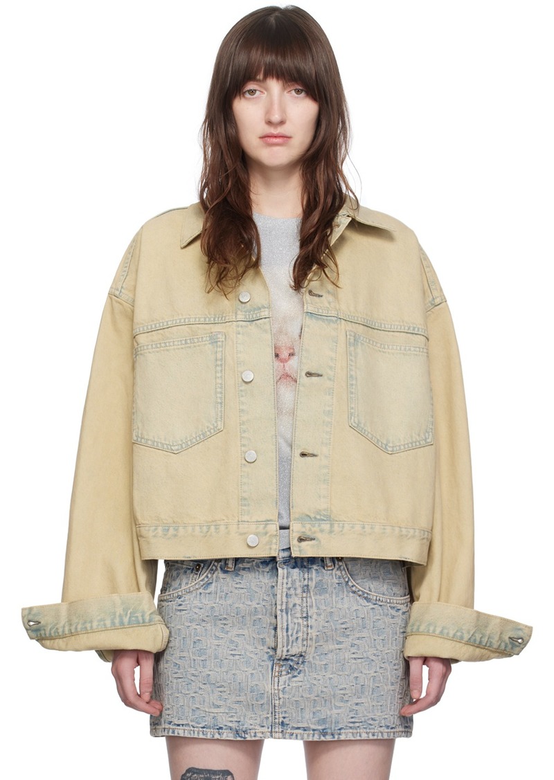 Acne Studios Beige Oversized Denim Jacket