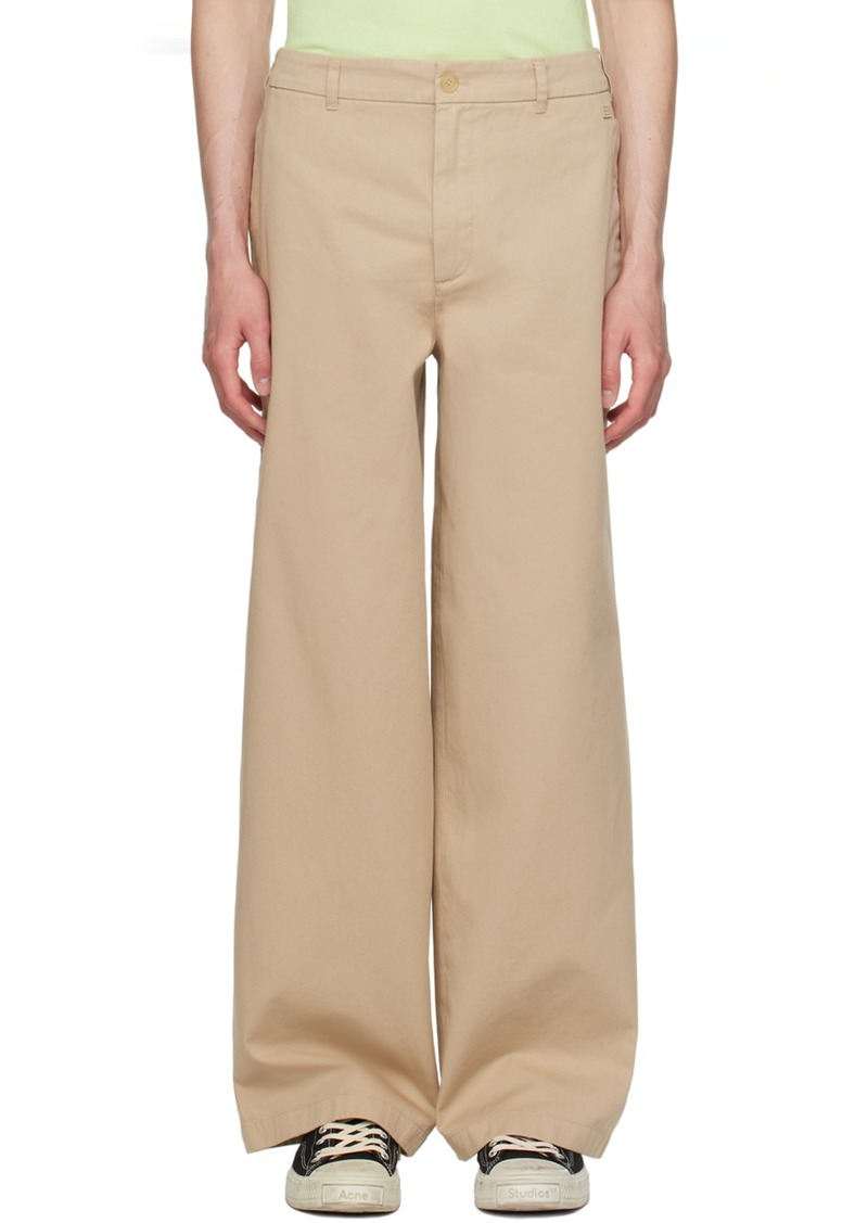 Acne Studios Beige Patch Trousers