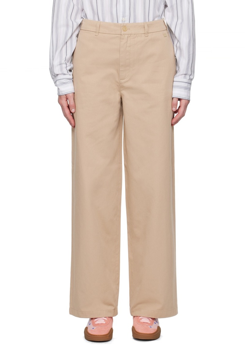 Acne Studios Beige Signature Pablo Trousers