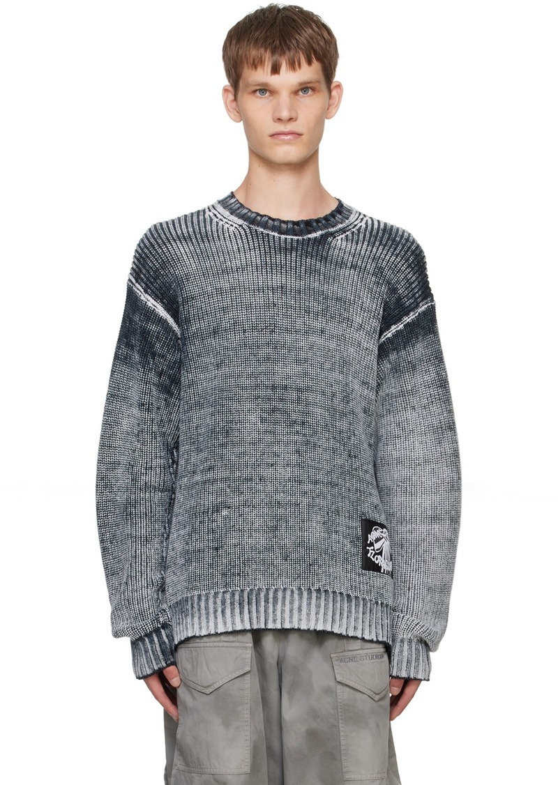 Acne Studios Black & White Logo Patch Sweater