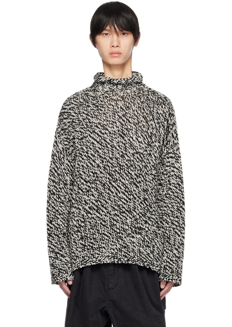 Acne Studios Black & White Rolled Turtleneck