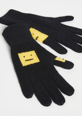 Acne Studios Black and Yellow Gloves