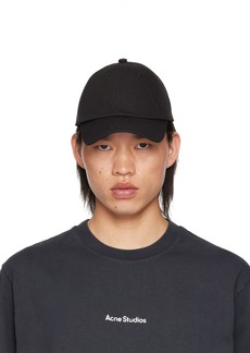 Acne Studios Black Cotton Ripstop Cap