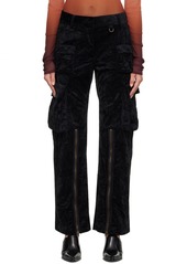 Acne Studios Black Crinkled Trousers