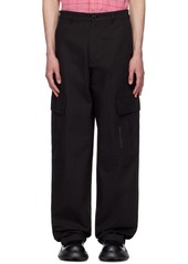 Acne Studios Black Embroidered Cargo Pants