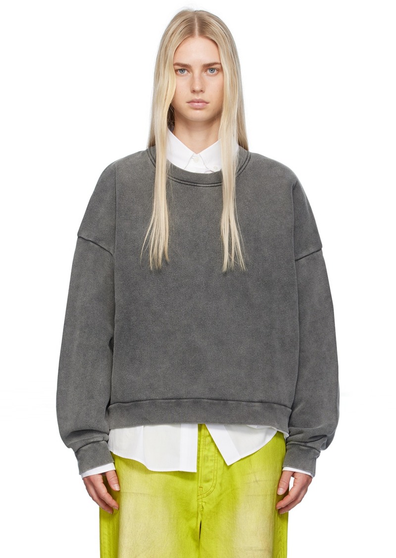 Acne Studios Black Garment-Dyed Sweatshirt