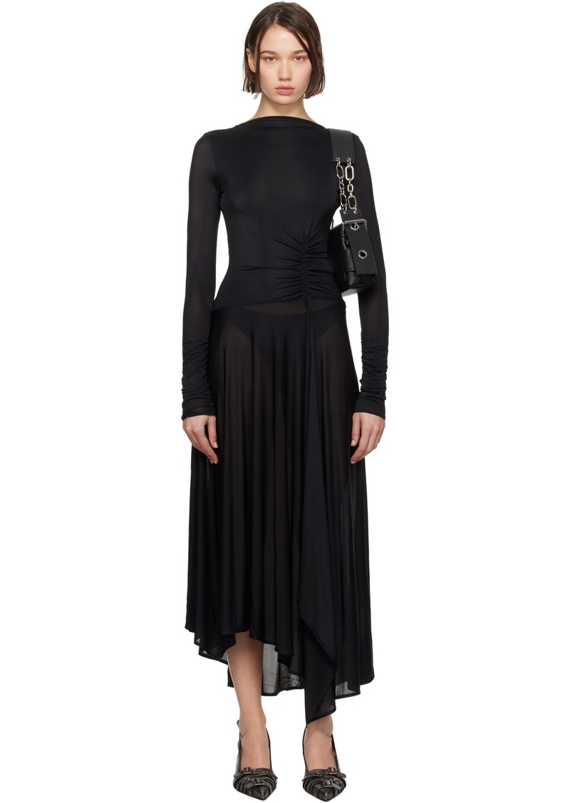 Acne Studios Black Long Sleeve Maxi Dress