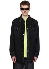 Acne Studios Black Press-Stud Denim Shirt