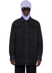 Acne Studios Black Press-Stud Denim Shirt