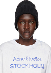 Acne Studios Black Ribbed Beanie