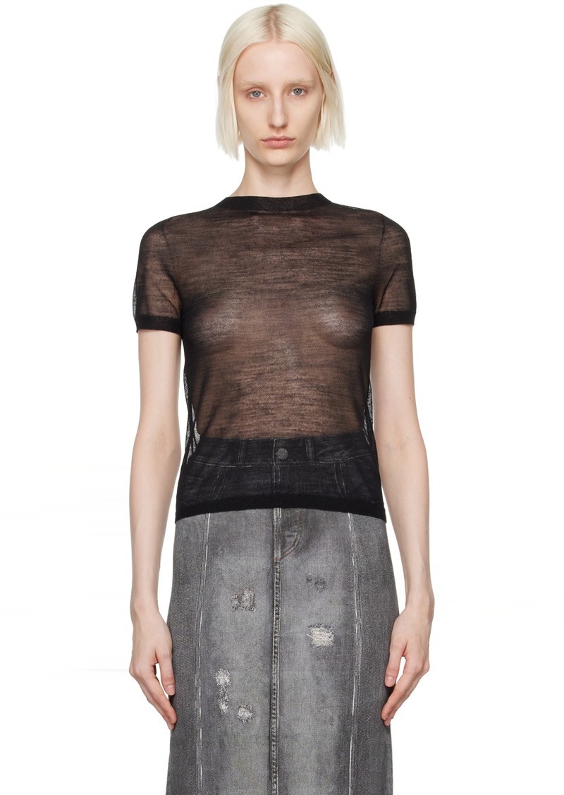 Acne Studios Black Semi-Sheer T-shirt