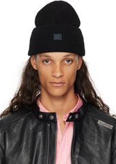 Acne Studios Black Small Face Logo Beanie