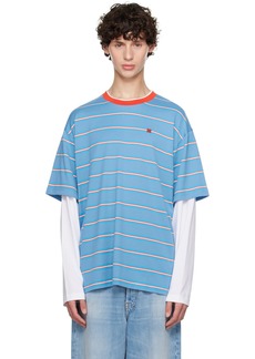 Acne Studios Blue & Orange Layered Long Sleeve T-Shirt