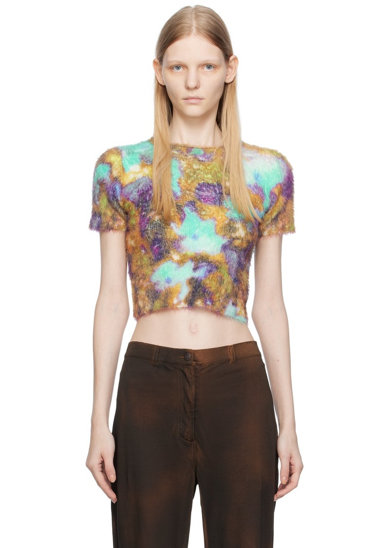 Acne Studios Blue & Purple Floral T-Shirt