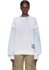 Acne Studios Blue & White Patch Sweater