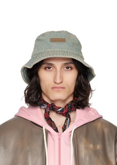 Acne Studios Blue Brimmo Delta Denim Bucket Hat