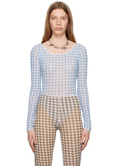 Acne Studios Blue Fitted Bodysuit