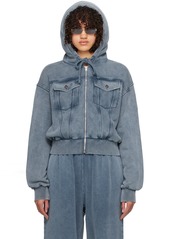 Acne Studios Blue Flap Pocket Hoodie