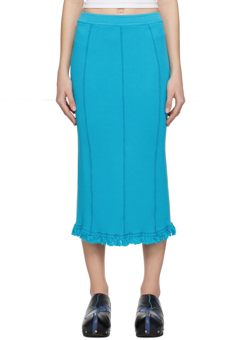 Acne Studios Blue Tassel Maxi Skirt