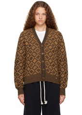 Acne Studios Brown & Black Graphic Cardigan