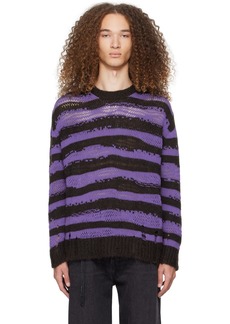 Acne Studios Brown & Purple Distressed Sweater