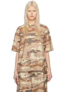 Acne Studios Brown Camouflage T-Shirt