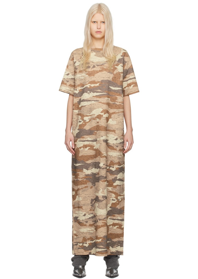 Acne Studios Brown Crystal Maxi Dress