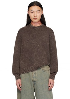 Acne Studios Brown Embroidered Sweater