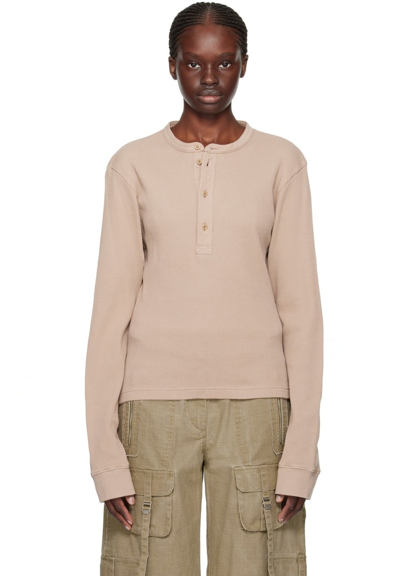 Acne Studios Brown Fitted Long Sleeve T-Shirt