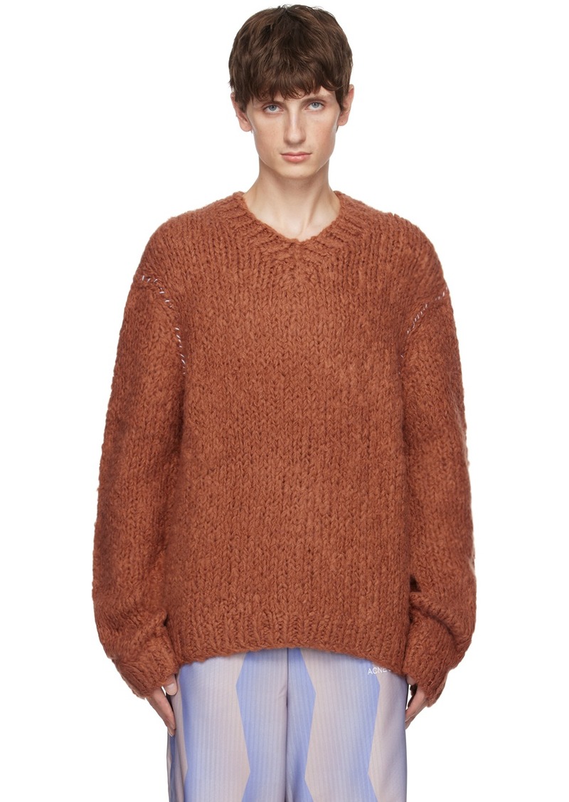 Acne Studios Brown Hand-Knit Sweater