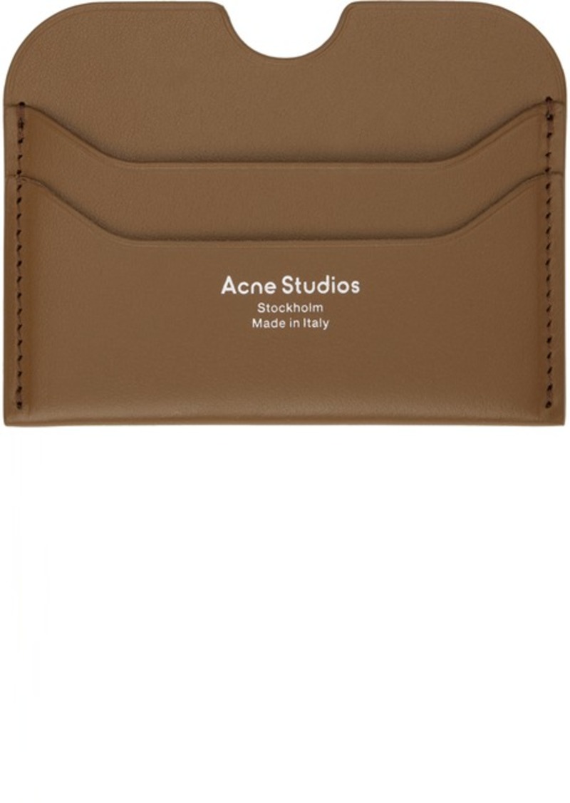 Acne Studios Brown Leather Card Holder