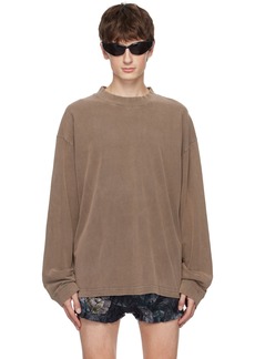 Acne Studios Brown Patch Long Sleeve T-Shirt