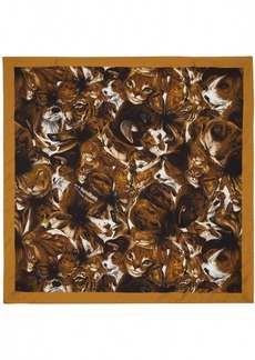 Acne Studios Brown Per B Sundberg Edition Print Silk Scarf