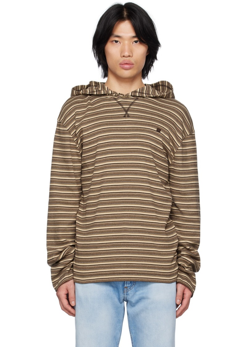 Acne Studios Brown Striped Hoodie