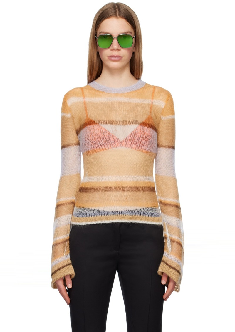 Acne Studios Brown Striped Sweater