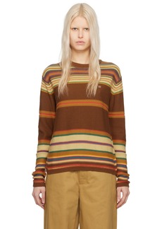 Acne Studios Brown Striped Sweater