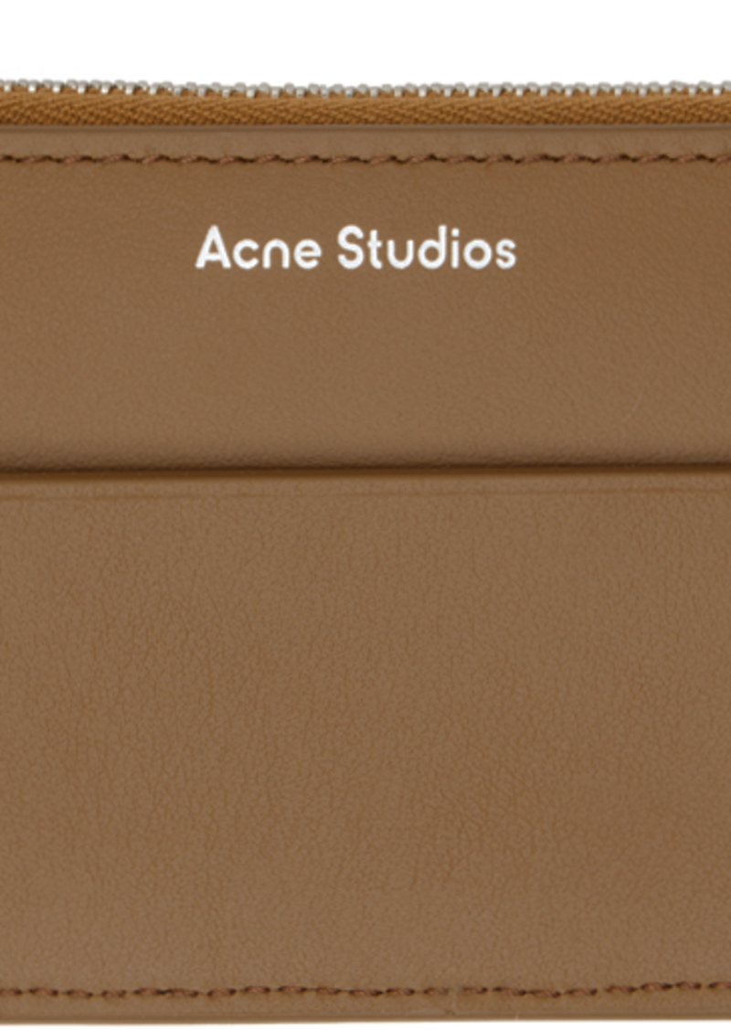 Acne Studios Brown Zip Wallet