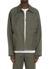 Acne Studios Cotton Twill Utility Jacket in Olive Green at Nordstrom