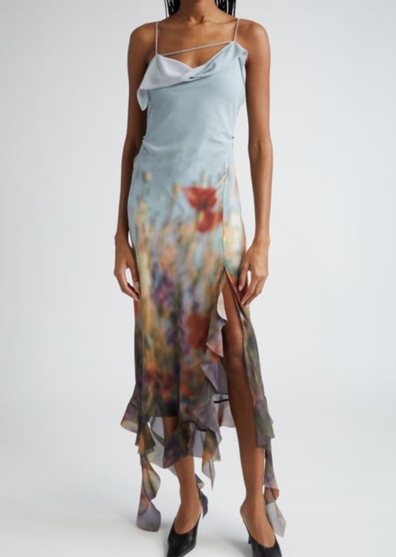 Acne Studios Delouise Blurry Meadow Chiffon Dress