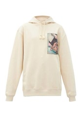 Acne Studios Faranita dog-print cotton-jersey hooded sweatshirt