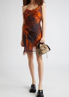 Acne Studios Dois Color Burst Draped Chiffon Dress