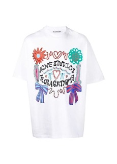 ACNE STUDIOS Enriko Flower Logo Oversize T-Shirt