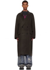 Acne Studios Gray Double-Breasted Wool Coat