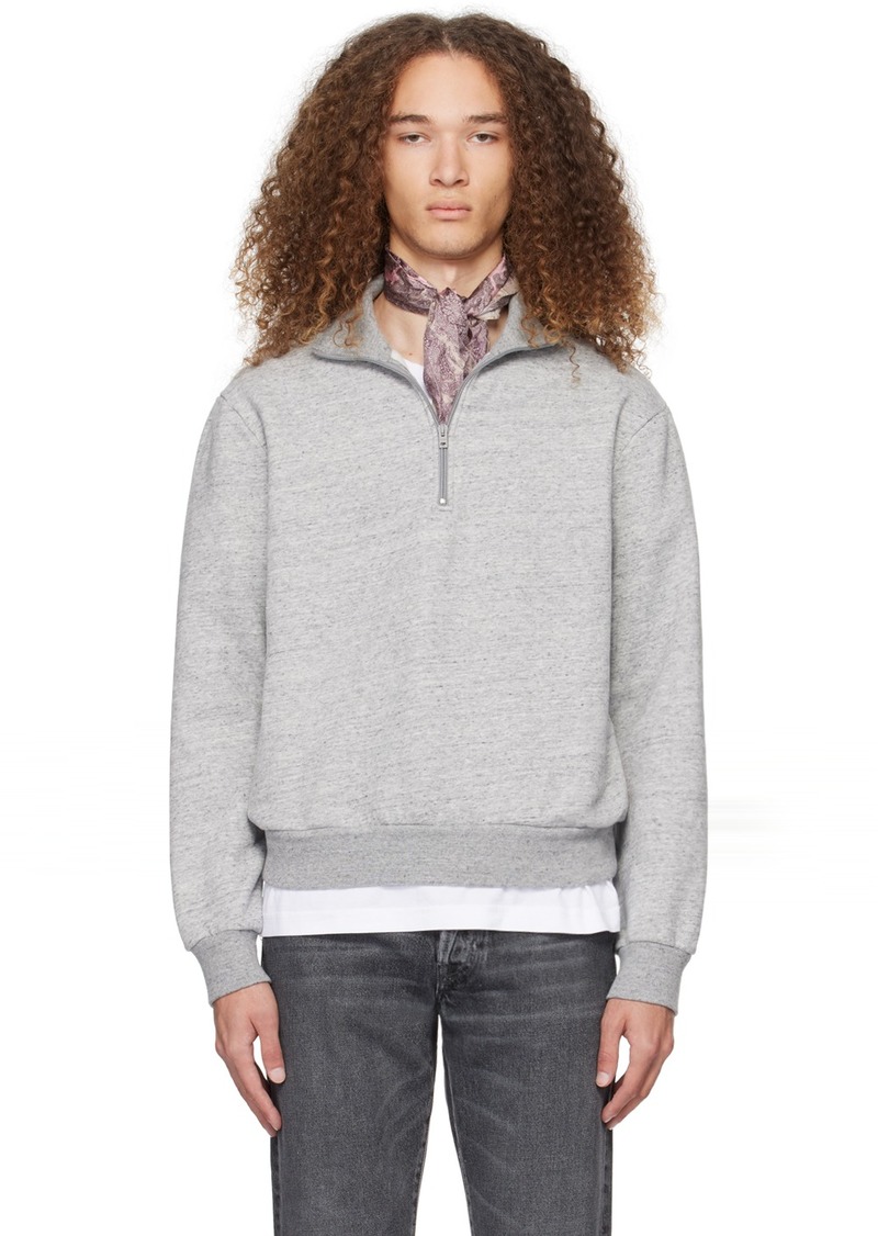 Acne Studios Gray Half-Zip Sweater