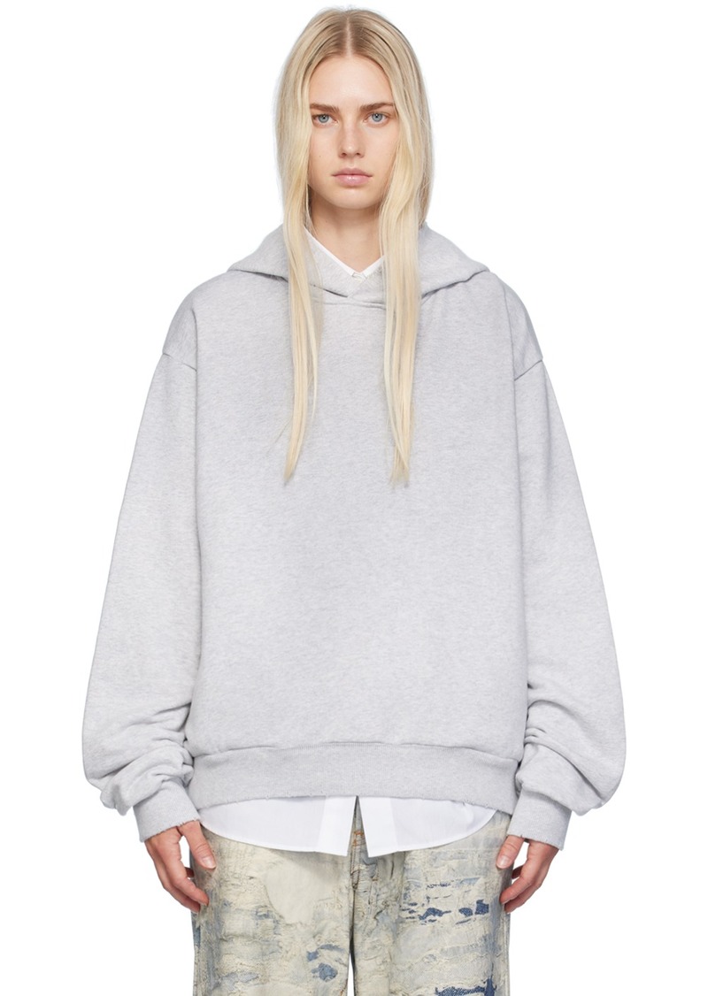 Acne Studios Gray Printed Hoodie