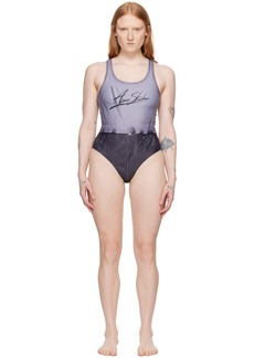 Acne Studios Gray Printed Swimsuit