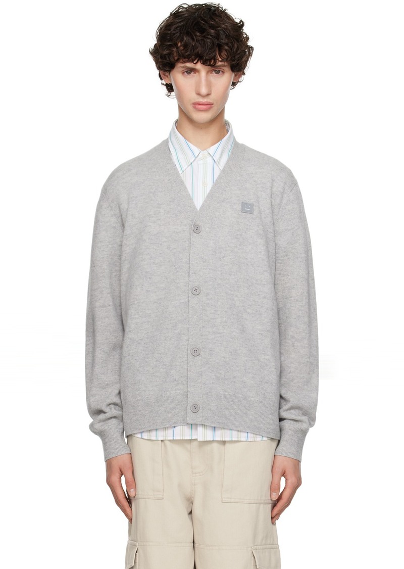 Acne Studios Gray V-Neck Cardigan