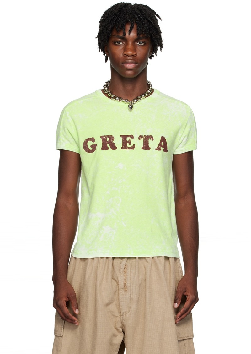 Acne Studios Green Bleached T-Shirt